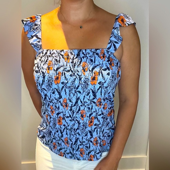 Eclair Tops - Floral Smocked Tank Top